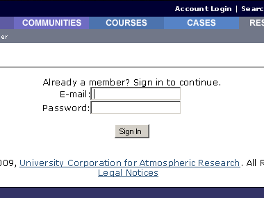 Existing User Log In 